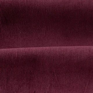 Burgundy fine-wale corduroy.
