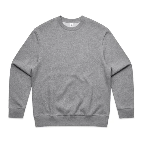 A gray heavyweight crewneck sweatshirt on a white background.